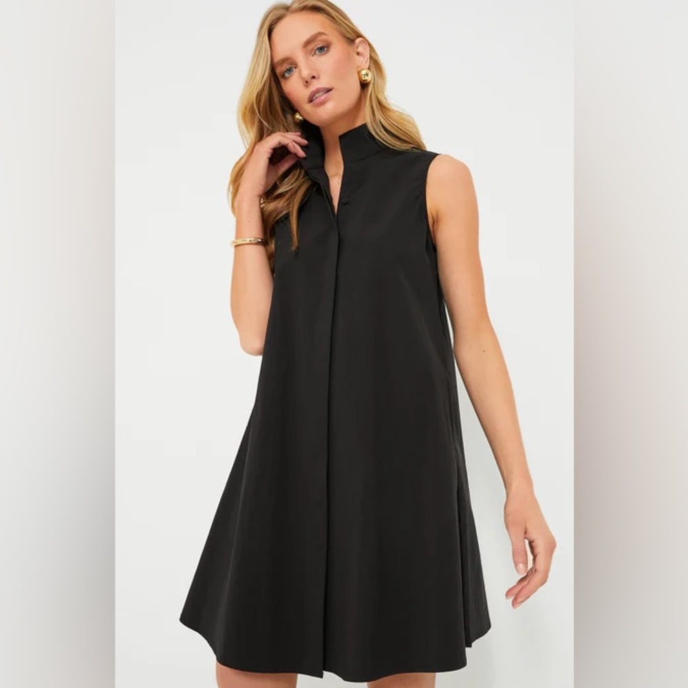 Tuckernuck Charlie Black Sleeveless Shirt Stretch Dress size M